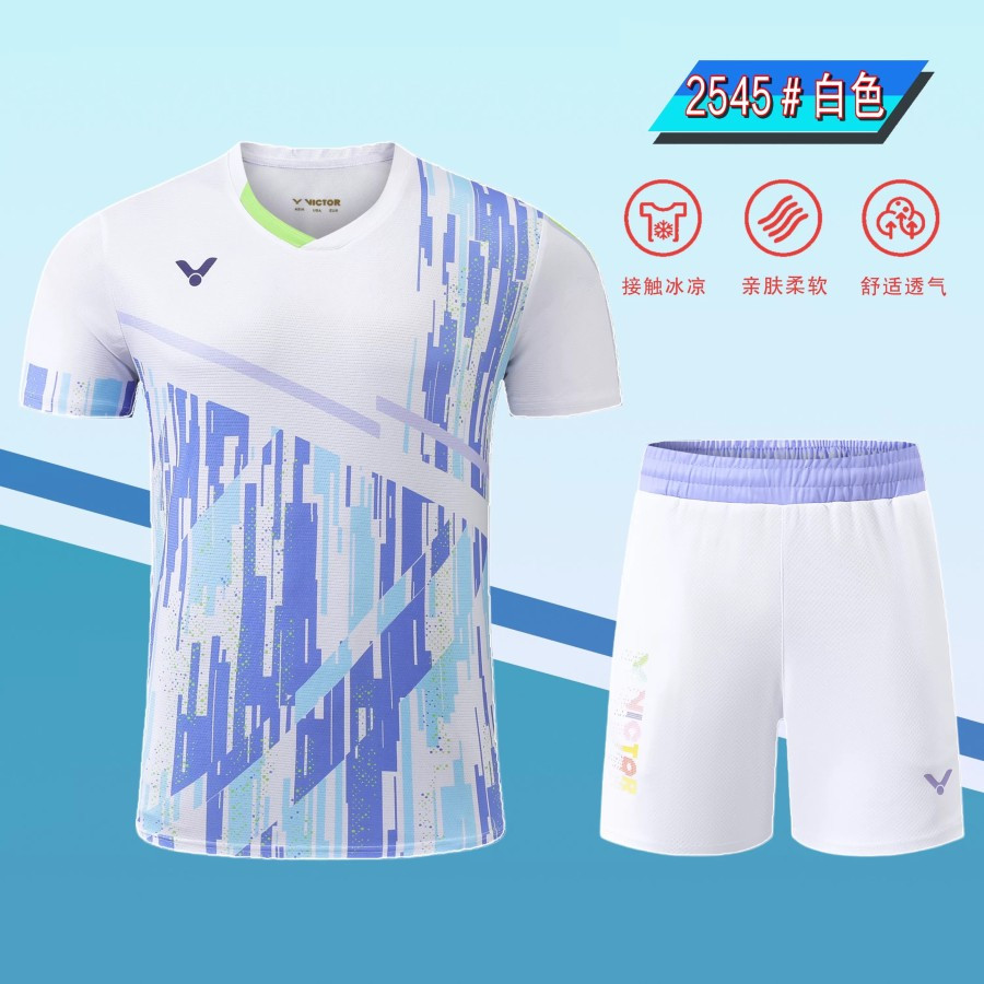 New Jersey Set Badminton Victory 2545 Men Baju Badminton