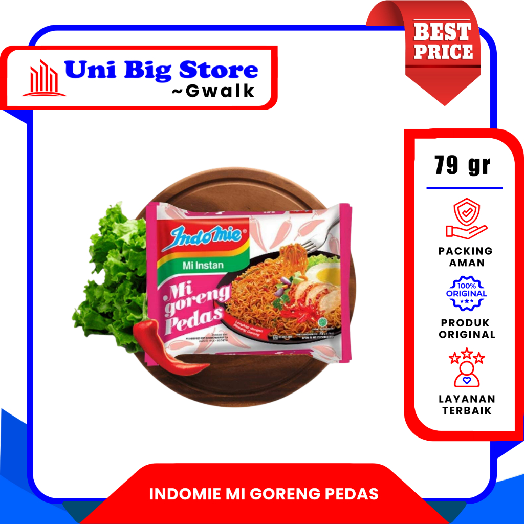 

INDOMIE MI GORENG PEDAS INSTAN - 79 gr