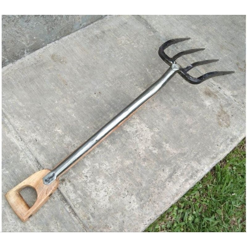 Garpu gali tanah garpu baja asli alat kebun garpu Sukabumi
