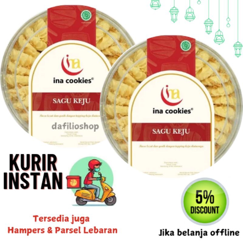 

Sagu Keju INA COOKIES Kue Kering Enak Toples Reguler