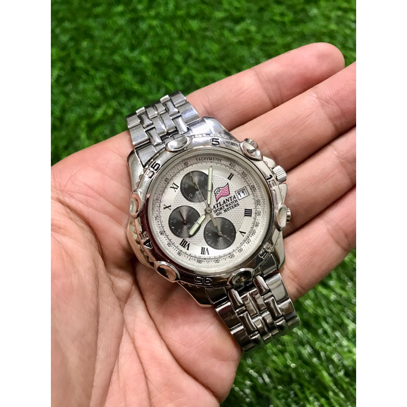 jam tangan atlanta sport watch chronograph origina atlanta sport watch bekas second original jam atl