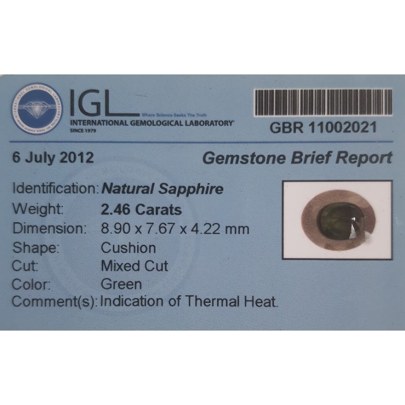 Natural Green Sapphire