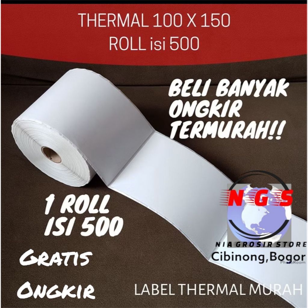 

Thermal Paper 100 x 150 mm isi 500 pcs