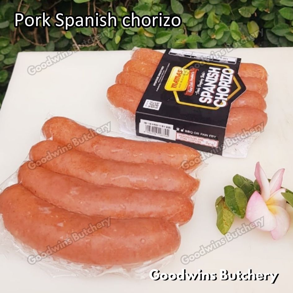 

Pork SPANISH CHORIZO SAUSAGE natural casing Mama's Soejasch Bali 13cm 5" 4pcs 320g