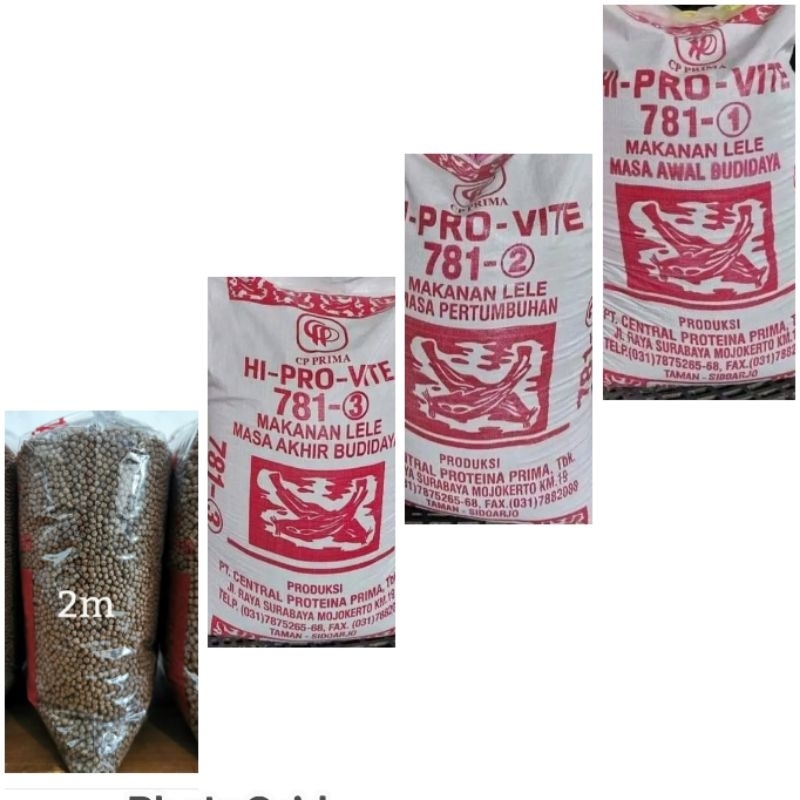 Hi pro vite 781-1 781-2 781-3 782-4 pellet pakan ikan nila lele gurami 15 kg