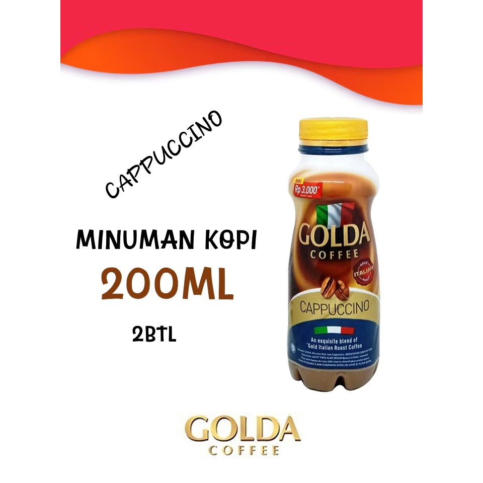 

Golda Coffee Minuman Kopi 200 ml CAPPUCCINO x2 Botol