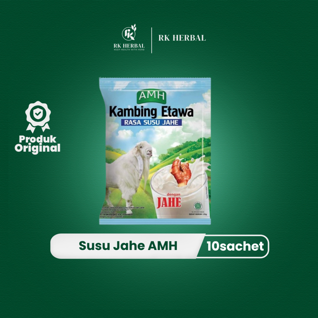 

Susu Kambing Etawa AMH Susu Jahe - 1 Box Isi 10 Sachet - Original 100%