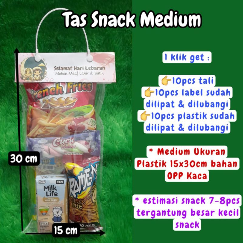 

tas senek lebaran sedang lucu ukuran 15cm x 27cm 1pak isi 10 free amplop mini isi 10