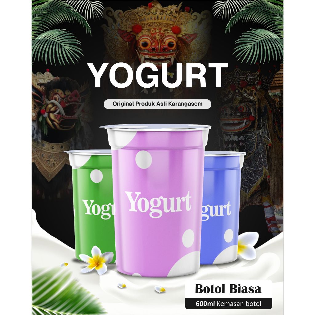 

[Botol 600ml] Yogurt Plain Khas Bali