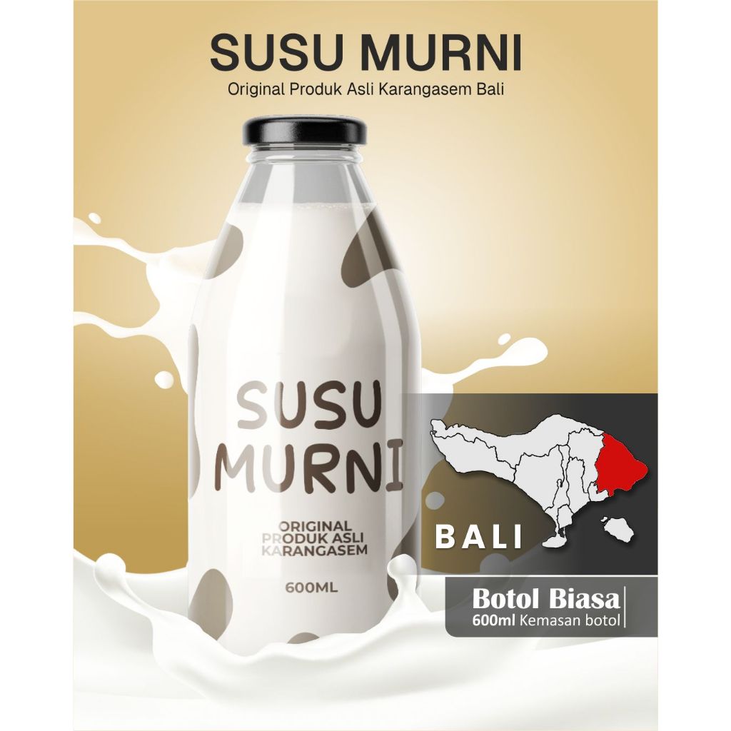 

[Botol 600ml] Susu Sapi Murni Premium Kualitas Bali