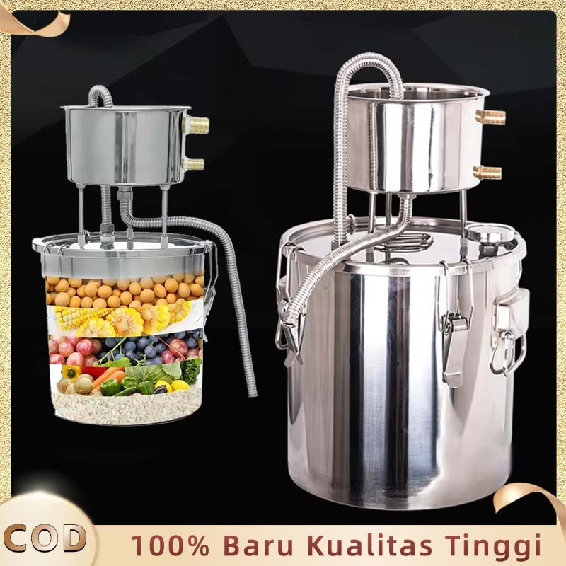 Distiller Moonshine 12L Baja Tahan Karat 304 Home Distiller Penyulingan Destilasi Alat Destilasi