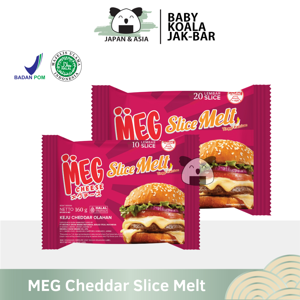 

MEG CHEESE Keju Cheddar Slice Melt 20 Lembar Halal | Easy Melt Chedar...