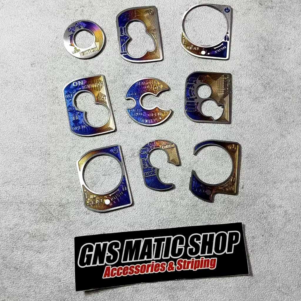 emblem cover kunci kontak titanium vario 125 / 150 led old / pcx cbu original viet