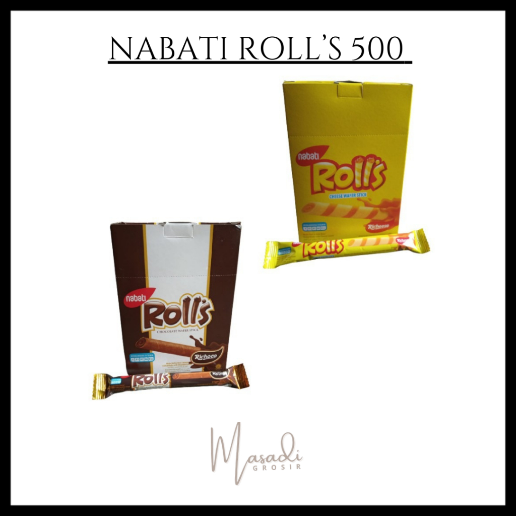 

NABATI ROLL'S 500 BOX ISI 20 | NABATI ROLL 500 KEJU COKLAT