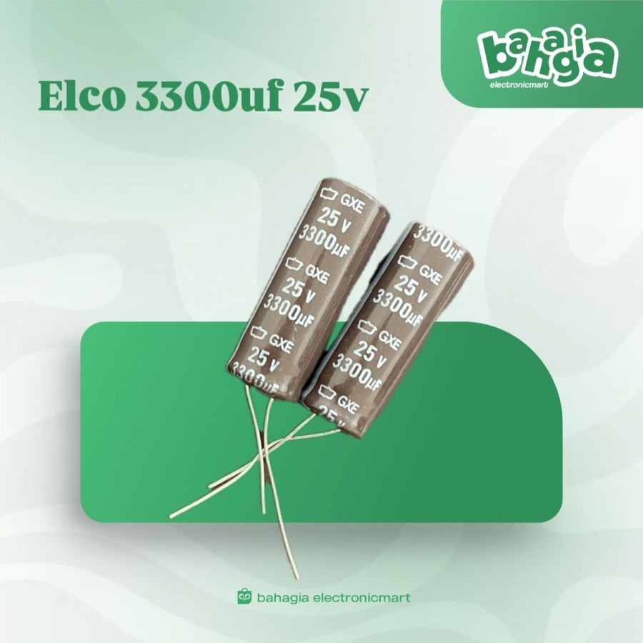 Elco elko capasitor kapasitor 3300uf 25v / 3300 uf 25 v / 3300 uf 25v