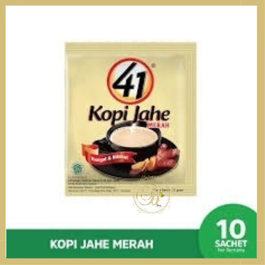 

Kopi Jahe 41 Plus - PER RENCENG - Isi 10 sachet | Minuman Jahe Kopi