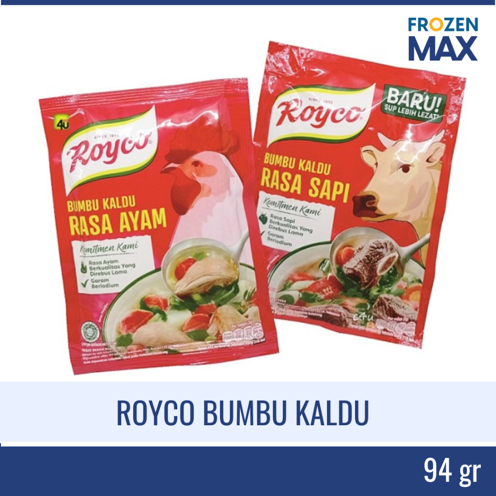 

Royko Bumbu Kaldu Ayam | Royco Bumbu Kaldu Sapi 94gr | Kaldu Bubuk Rasa Ayam |Kaldu Bubuk Rasa Sapi