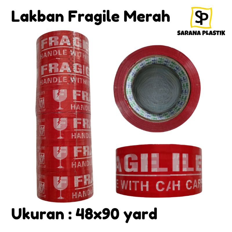 

Lakban Fragile Merah 48mm x 90 yard