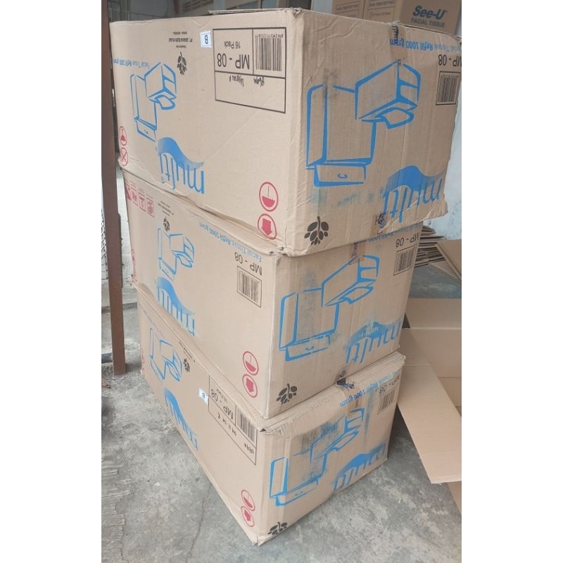 

( 3 pcs ) KARDUS / KARTON JUMBO [ ukuran ± 74 x 44 x 46 ] Kondisi 90%