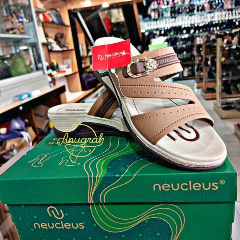 SANDAL WANITA NEUCLEUS TERBARU - CASEY 03 MOKA || NEUCLEUS BNIB
