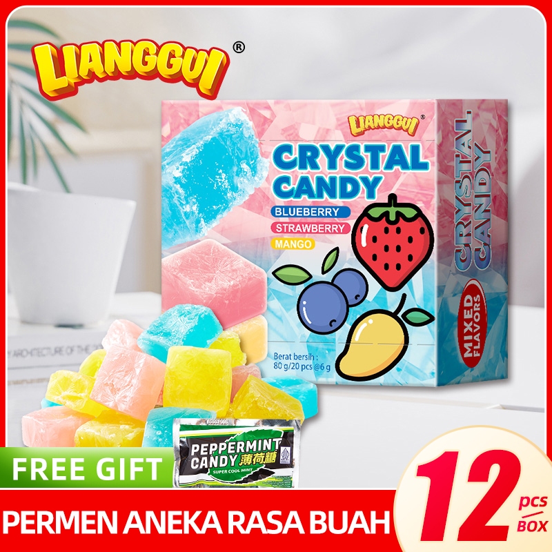 

[HALAL] Lianggui Cryseal Candy Permen Lunak Peleed Fudge Aneka Rasa Stroberi/Jeruk/Lychee/Mangga/Krim Buah/Candy Corno 108g