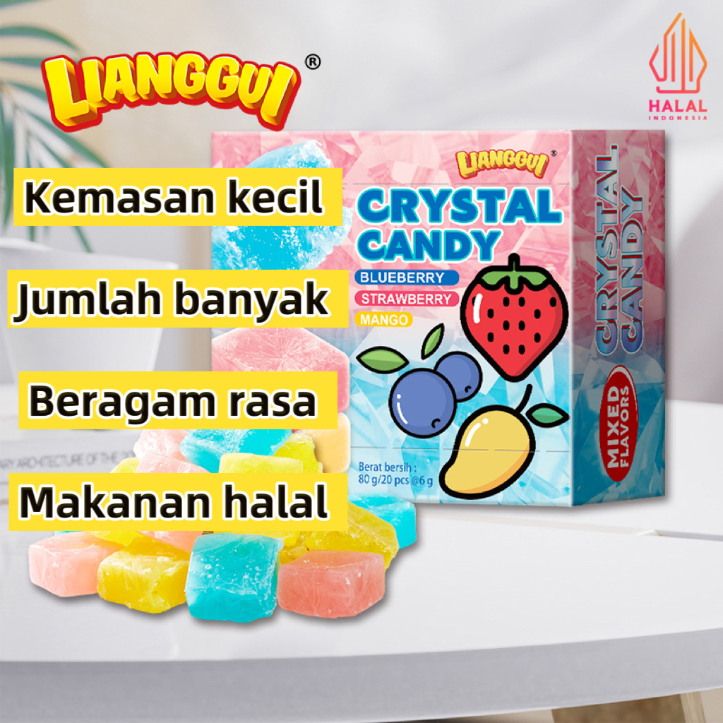 

[HALAL] Lianggui Crystal Candy Permen Lunak Aneka Buah Rasa Lebaran Best Seller Enak Cemilan 96 Gram