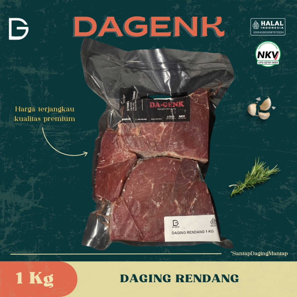 

Daging rendang sapi premium 1KG