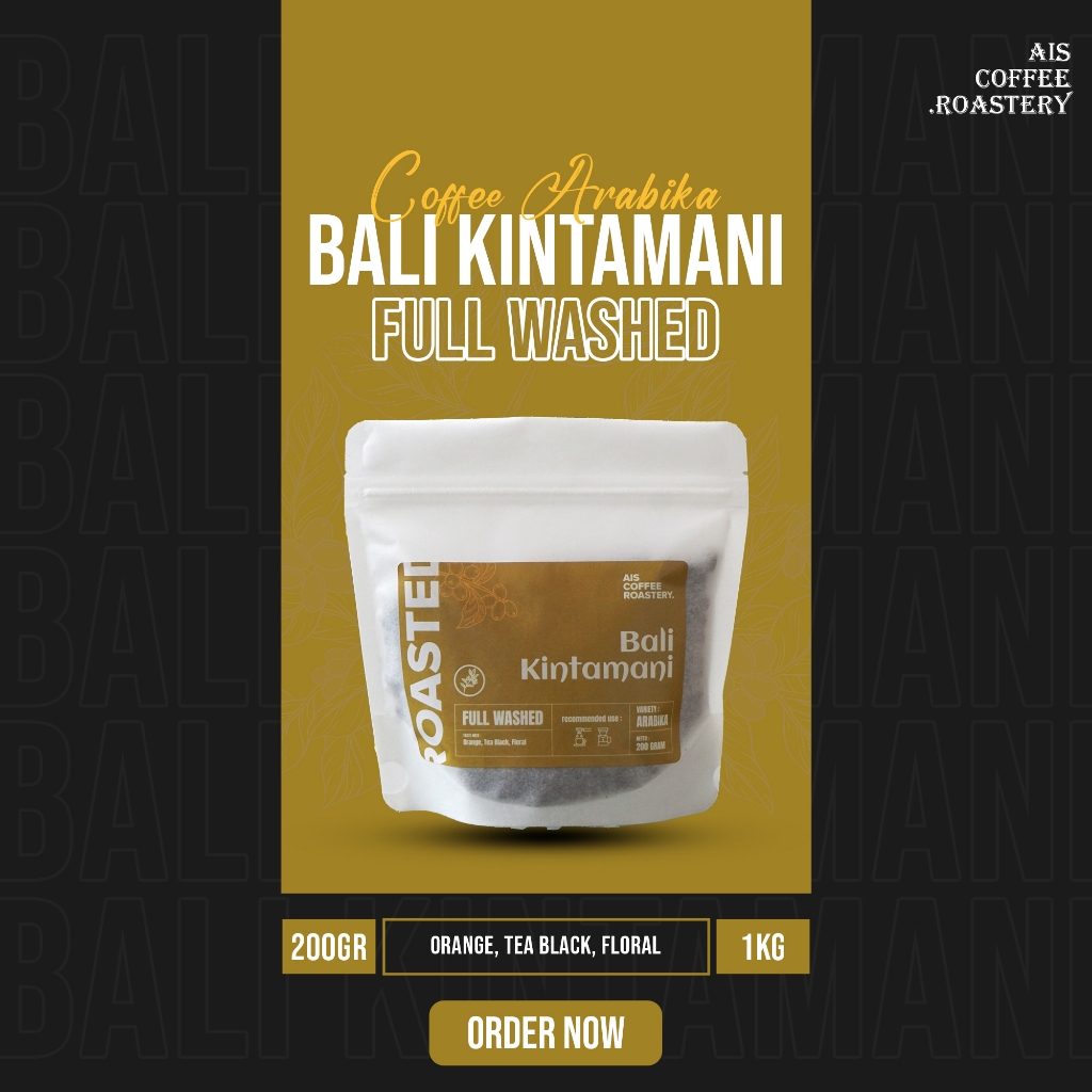 

Biji Kopi Arabika Bali Kintamani Full Washed Roasted Beans