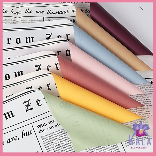

20 Lembar Kertas buket bunga newspaper kertas koran 2 warna KB6038