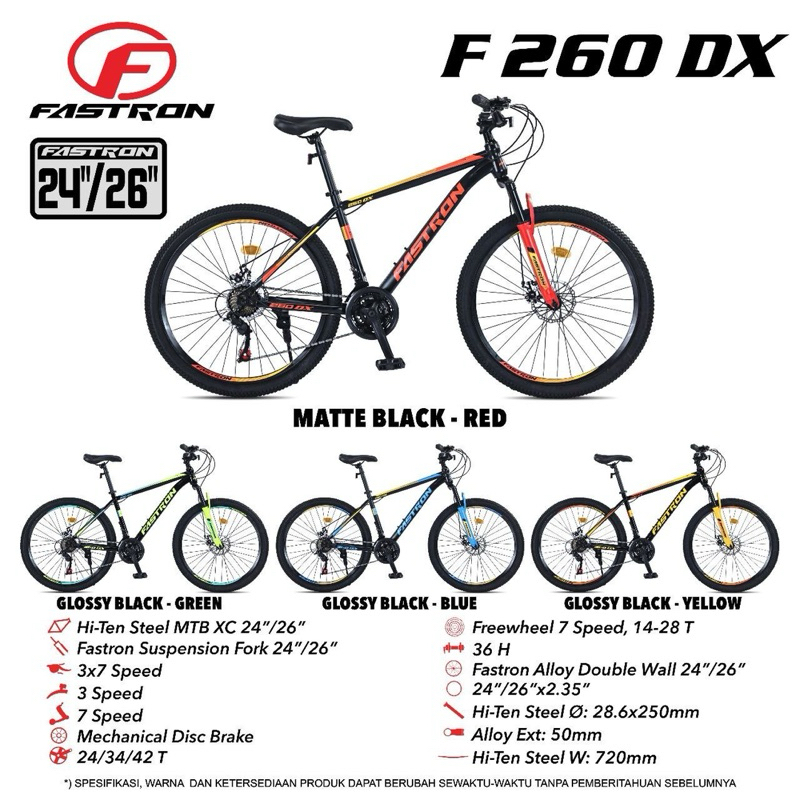 Sepeda MTB 26 inch  Fastron F-260 DX Sepeda Gunung murah Fastron F260DX bisa Paylatter