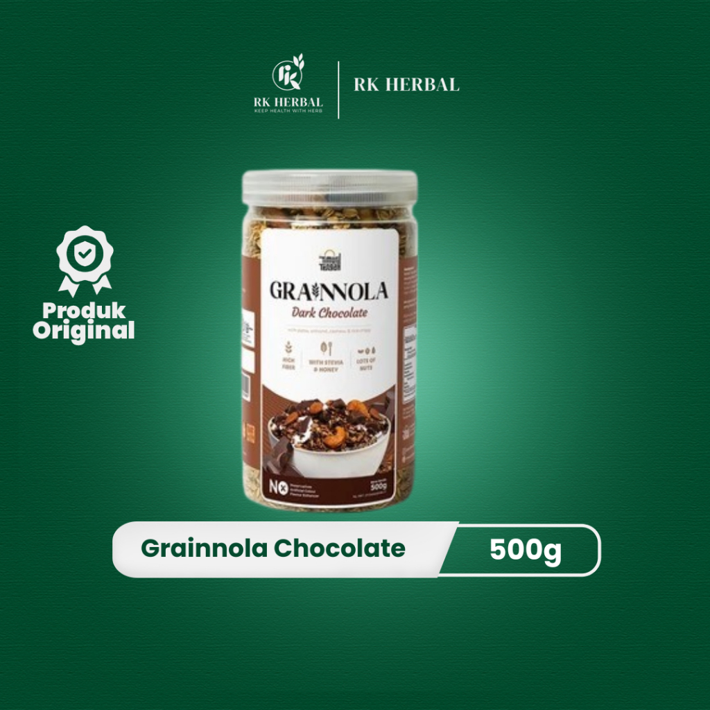 

GRAINNOLA Dark Chocolate - Granola Sereal & Oat Diet - 500 Gram