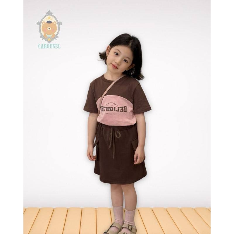 Skirt kaos mini cargo / rok kaos cargo / rok anak / rok cargo anak / rok import anak
