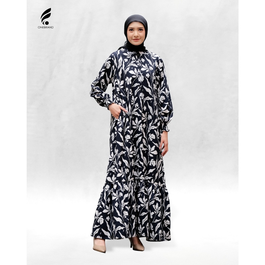 ONEBRAND Hijab Nara Dres Woolpeach S-XXXL | Gamis Dress wanita busui friendly
