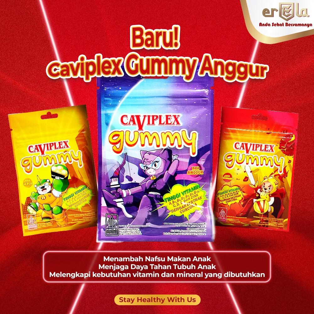 

Caviplex Gummy Anggur 20g (per Sachet)