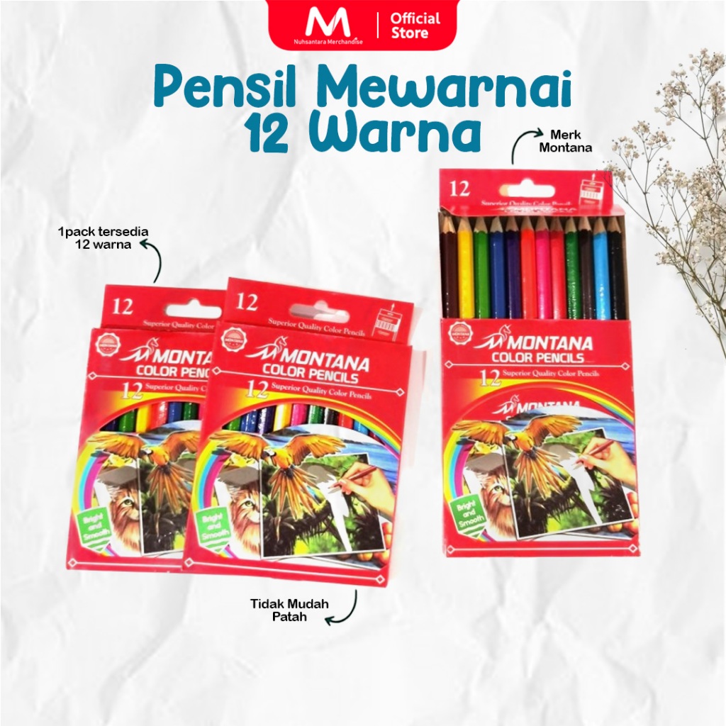 

Pensil Mewarnai Pendek 12 Warna / Pensil Warna Anak PAUD TK SD