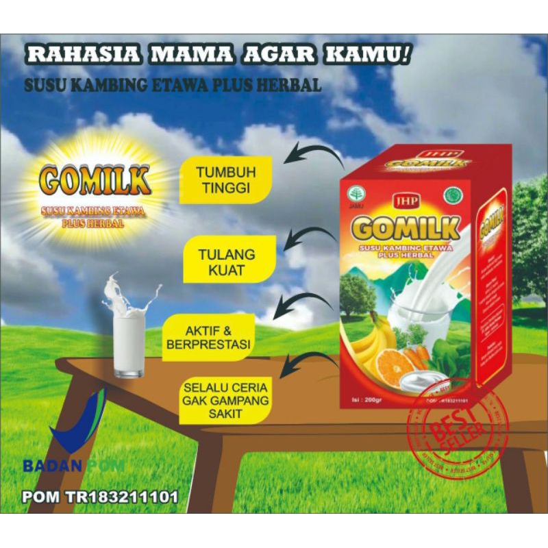 

GOMILK susu kambing plus herbal untuk menjaga tulang dan sendi 200 gram