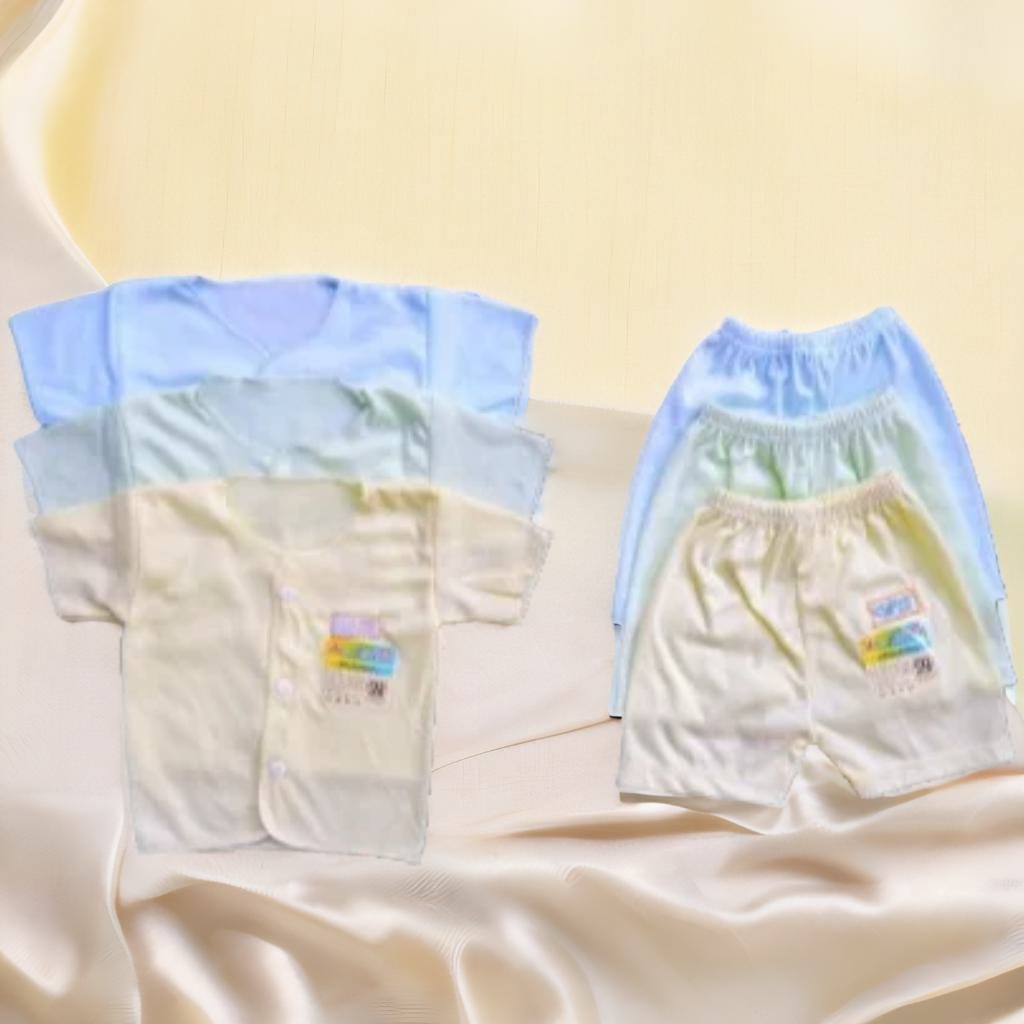 1 Lusin (12 Pcs) Setelan Baju Bayi SNI Murah Harga Grosir