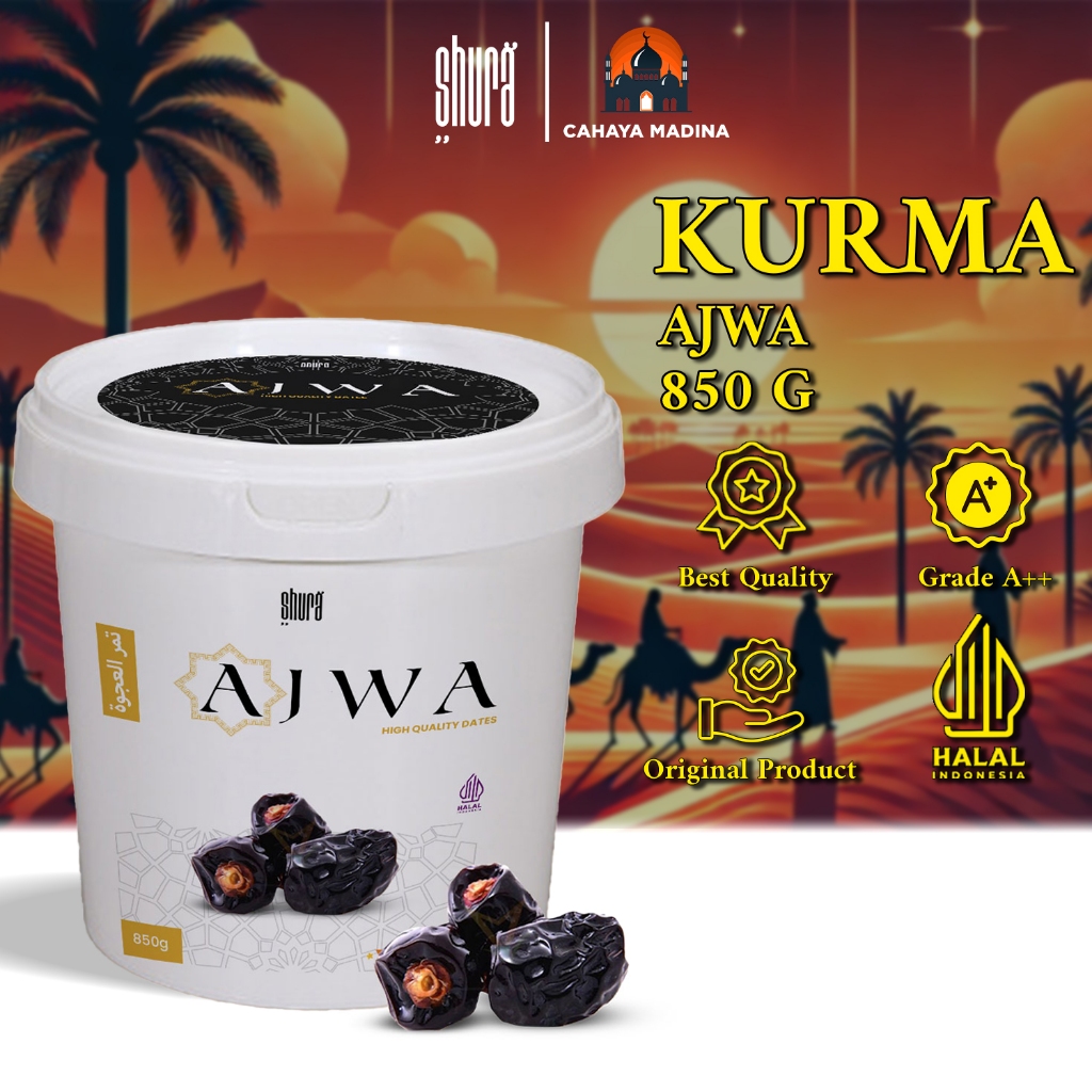 

Shura Ajwa Kurma Best Quality Halal Kurma Ajwa Al Madinah kurma Nabi