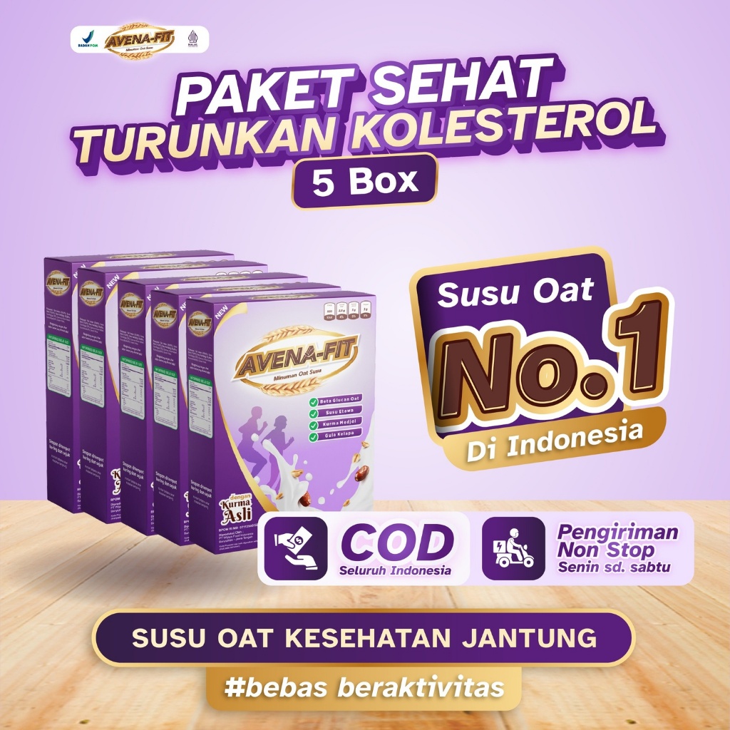 

Avenafit Paket 5 Box - Minuman Susu Oat Menurunkan Kolesterol dan Meningkatkan Kesehatan Jantung