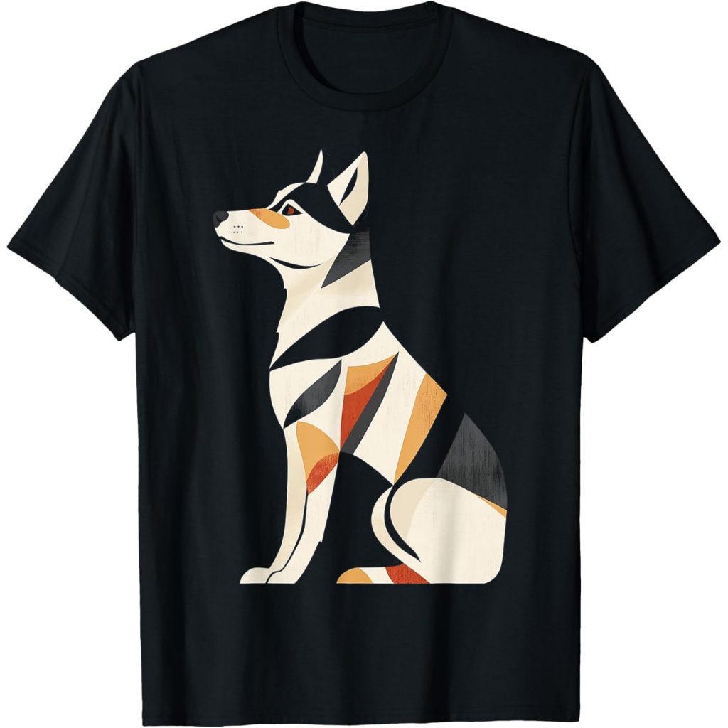 Kaos Husky Ilustrasi Hewan Peliharaan Grafis Anjing Husky