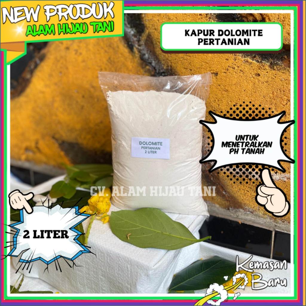 AHT - Kapur Dolomit Pertanian 2 Liter - Dolomit Pertanian - Kapur Pertanian Dolomit