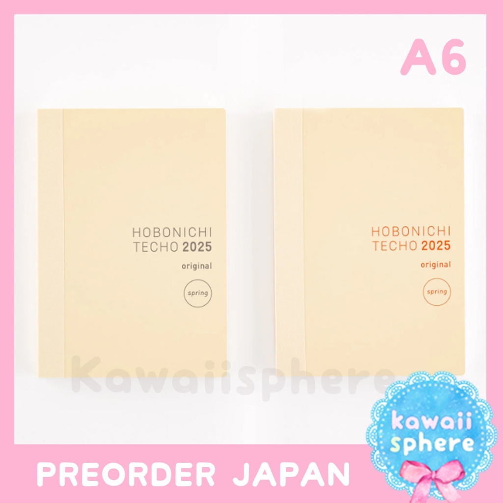 

Hobonichi Techo Spring Edition (April Start) 2025 A6 Original Book (January Start) | Monday / Sunday Start | Hobonichi 2025 | Preorder Handcarry Jepang