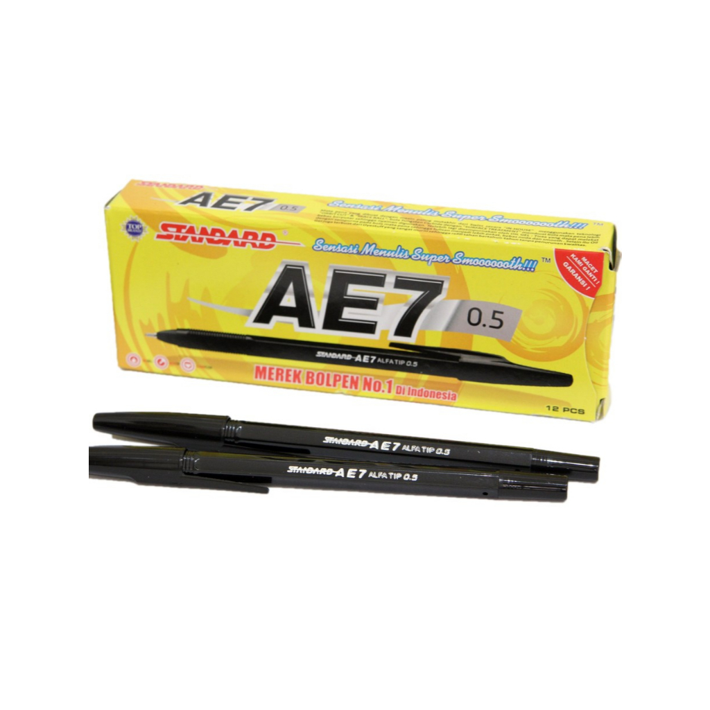

Pulpen Standard AE-7 0.5 mm Hitam, Biru, Merah