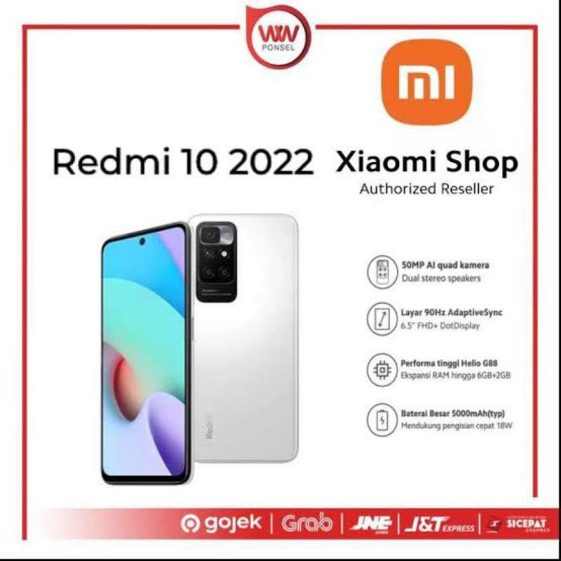 Harga 1 Juta 600 Ribu aja Xiaomi Redmi 10 2022 RAM 6GB Internal 128GB Garansi Resmi