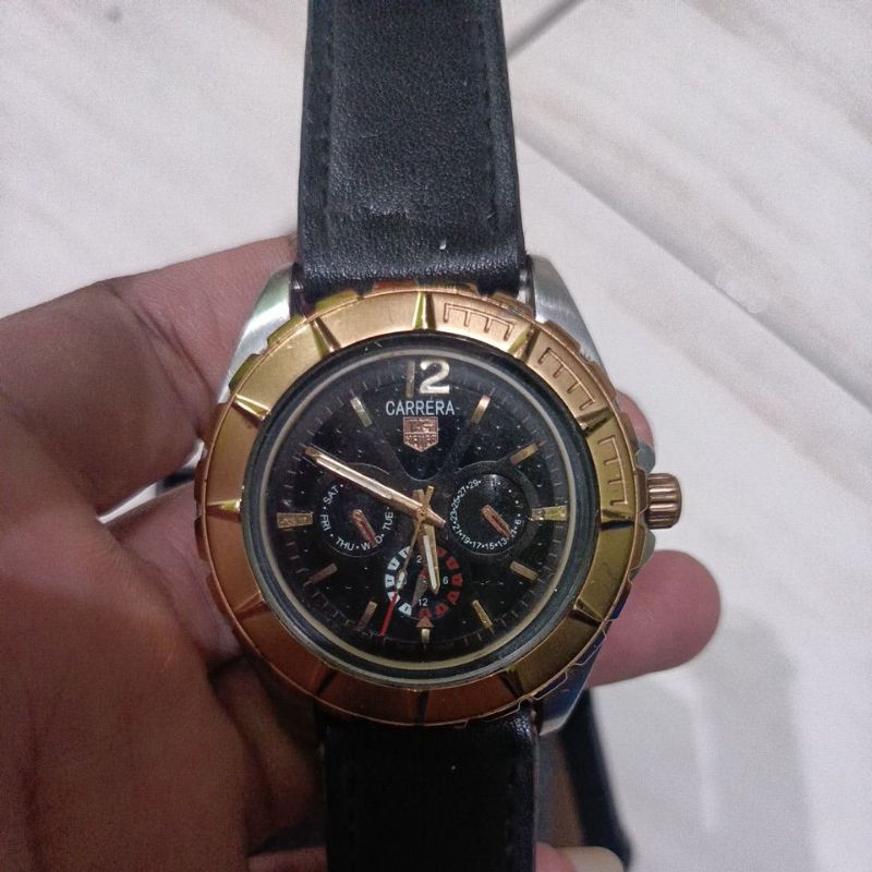 jam tangan Pria automatic Tag heuer chronograph preloved bekas second