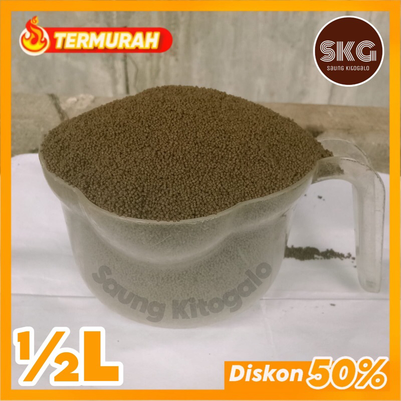 Pelet Ikan Lele Pelet Ikan Nila PF 500 1000 Kecil Burayak Larva Anakan Protein Tinggi