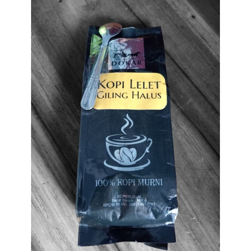 

kopi lelet cap dokar, berat 165 g, gratis sendok kopi