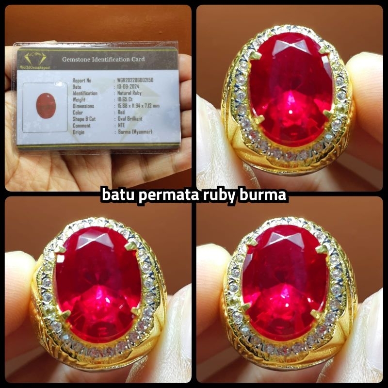 original batu permata ruby burma ( myanmar HQ )