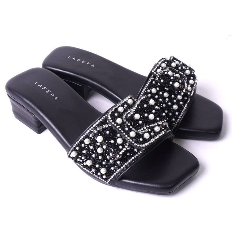 LAPEPA YUK - NEVA Sandal Wanita High Heels Premium Tinggi 4cm Size 36 - 40 Sendal Selop Elegan Hak T