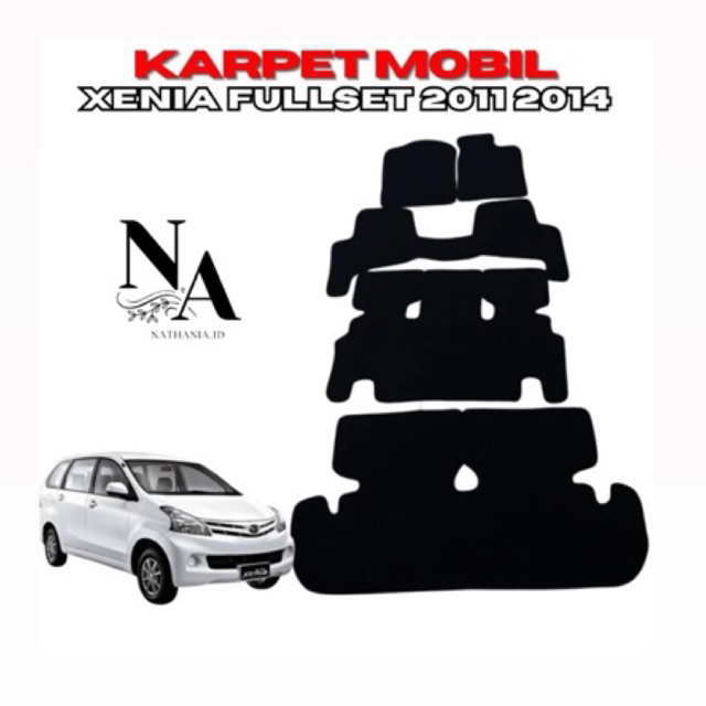 Karpet Mobil Daihatsu Xenia 2011 2014 Fullset alas kaki matras karet mobil Xenia Fullset